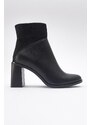 LuviShoes ROPA Women's Black Heeled Boots