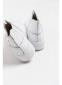 LuviShoes 110 Women's White Leather Sneakers