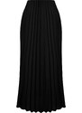 Trendyol Black Pleated Knitted Skirt