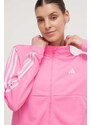 Tréninková mikina adidas Performance růžová barva, s aplikací, IS3974