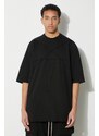 Bavlněné tričko Rick Owens Jumbo T-Shirt černá barva, DU01D1274.RIGET1.09