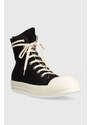 Kecky Rick Owens Woven Shoes Sneaks pánské, černá barva, DU01D1800.CBES1.911