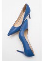 LuviShoes MERCY Women's Blue Heeled Shoes