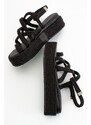 LuviShoes Juney Women's Black Sandals