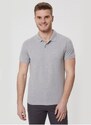 Lee Cooper Gray Melange Men's Polo T-shirt 232 Lcm 242048 Twins Gray Melange