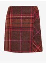Vínová dámská kostkovaná sukně s příměsí vlny Tommy Hilfiger - Dámské