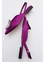 LuviShoes GEVEL Women's Purple Satin Flats.