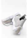 LuviShoes Bubny Gray Knitwear Women's Sneakers