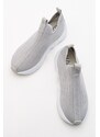 LuviShoes Bubny Gray Knitwear Women's Sneakers