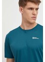 Sportovní triko Jack Wolfskin Tech zelená barva, 1807072