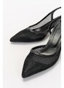 LuviShoes Hazy Black Women's Heeled Shoes