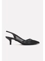 LuviShoes Hazy Black Women's Heeled Shoes