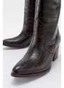 LuviShoes BARBARA Coffee Print Women's Boots