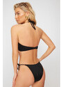 Trendyol Black Strapless Accessorized Bikini Top