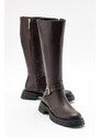 LuviShoes COVELA Women's Brown Skin Boots