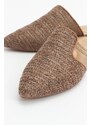 LuviShoes PESA Brown Women's Slippers with Straw Stones