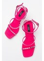 LuviShoes ANJE Women's Fuchsia Heeled Shoes