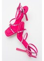 LuviShoes ANJE Women's Fuchsia Heeled Shoes