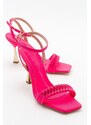 LuviShoes Minna Women's Fuchsia Heeled Shoes