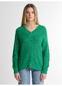 Big Star Woman's V-neck_sweater Sweater 161030 Wool-301