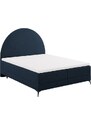 Modrá čalouněná dvoulůžková postel boxspring Cosmopolitan Design Sunrise 160 x 200 cm