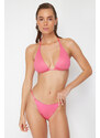 Trendyol Fuchsia Triangle Bikini Top