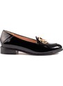 W. POTOCKI Black women's shoes made of patent leather Potocki