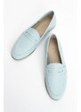 LuviShoes Bebe Blue Skin Genuine Leather Women's Flats