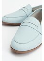 LuviShoes Bebe Blue Skin Genuine Leather Women's Flats