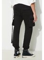 Bavlněné tepláky Rick Owens Knit Pants Mastodon Cut černá barva, DU01D1386.RIG.09