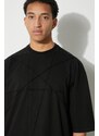 Bavlněné tričko Rick Owens Jumbo T-Shirt černá barva, DU01D1274.RIGET1.09
