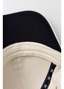 Bavlněná baseballová čepice Tommy Hilfiger béžová barva, s aplikací