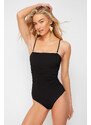 Trendyol Black Strapless Recovery Regular Swimsuit