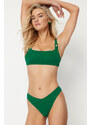 Trendyol Green V-Cut Brazilian Bikini Bottom