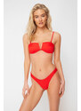 Trendyol Red High Leg Brazilian Bikini Bottom