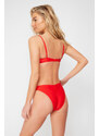 Trendyol Red High Leg Brazilian Bikini Bottom