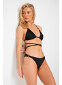 Trendyol Black Regular Bikini Bottom with Accessories