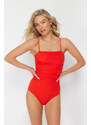 Trendyol Red Strapless Regular Swimsuit