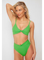 Trendyol Green Triangle Knot Bikini Top