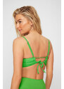 Trendyol Green Triangle Knot Bikini Top