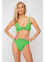 Trendyol Green Knot High Waist Brazilian Bikini Bottom