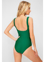 Trendyol Green Square Neck Regular Swimsuit