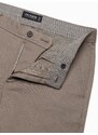 Ombre Men's classic cut chino pants with soft texture - ash