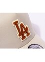 Kšiltovka New Era 9FORTY A-Frame Trucker MLB Boucle Los Angeles Dodgers Stone / Caramel Brown / Off