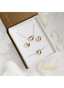 Jewellis ČR Jewellis ocelový romantický prsten s krystalem ve tvaru srdce Swarovski - Crystal Golden Shadow