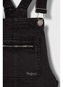Dětské riflové šaty Pepe Jeans PINAFORE JR černá barva, mini