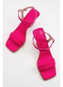 LuviShoes Women's Novel Fuchsia Skin Heeled Shoes