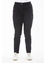Şans Women's Plus Size Black Lycra 5 Pocket Skinny Jeans