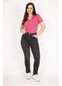 Şans Women's Smoky Plus Size Lycra 5 Pocket Jeans