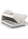 Béžová čalouněná dvoulůžková postel boxspring Cosmopolitan Design Sunset 180 x 200 cm